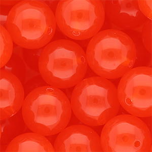 DQ&reg; Perline in acrilico 18 mm lucido rosso vermiglio