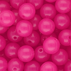 DQ&reg; Perline in acrilico 14 mm lucido rosa magenta