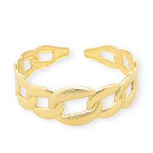 Bracciali in acciaio inossidabile bangle catena a rol&ograve; grumetta oro