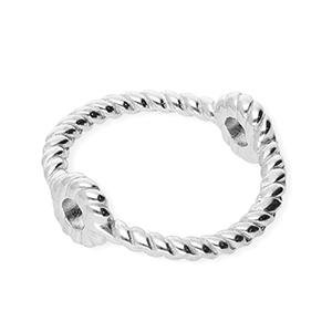 Componenti in acciaio inossidabile anellino chiuso con 2 anellini 13mm argento