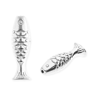 Perline in acciaio inossidabile pesce argento