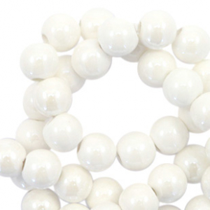 Perline di ceramica 6 mm bianco