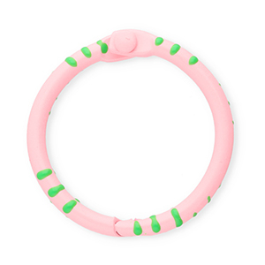 Componenti colorati anello bris&eacute; portachiavi rosa chiaro-verde