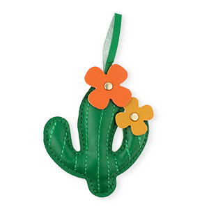 Ciondoli accattivanti cactus con fiori verde scuro-arancione-marrone ocra