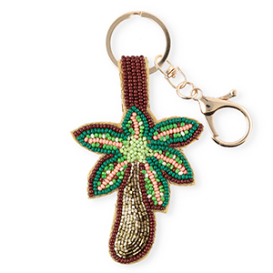 Portachiavi palma oro-marrone-verde
