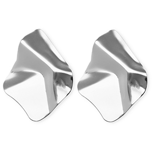 Orecchini accattivanti con perno in acciaio inossidabile argento