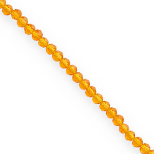 Perline sfaccettate 4x3mm rondella arancio scuro