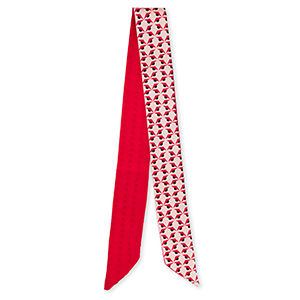Bandana foulard con occhien rosa chiaro-rosso-nero