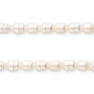 TQ Perle di acqua dolce chicco di riso 7x6mm bianco naturale