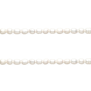 TQ Perle di acqua dolce chicco di riso 5x4 mm bianco naturale