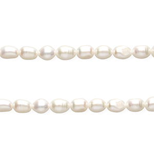 TQ Perle di acqua dolce chicco di riso 8x6 mm bianco naturale