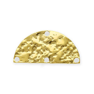 BY31&reg; Componenti in acciaio inossidabile distanziatore semi-rotondo con 4 anellini oro