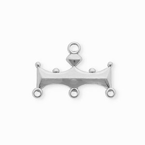 BY31&reg; Componenti in acciaio inossidabile distanziatore barra con 4 anellini argento