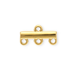BY31&reg; Componenti in acciaio inossidabile distanziatore barra con 4 anellini oro