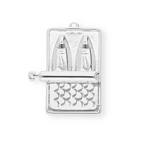BY31&reg; Ciondoli in ottone Eco-brass sarde in scatola argento