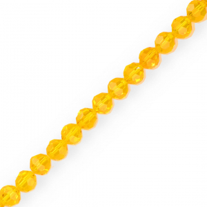 Perline sfaccettate tonde 6 mm arancione