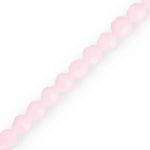 Perline sfaccettate tonde 8 mm rosa chiaro