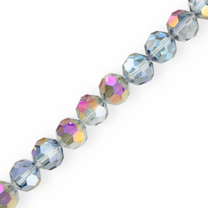 Perline sfaccettate tonde 16 mm argento-rivestimento AB