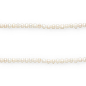 Perle di acqua dolce imperfette rotonde 4mm bianco naturale