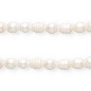 Perle di acqua dolce imperfette chicco di riso 12x10mm bianco naturale