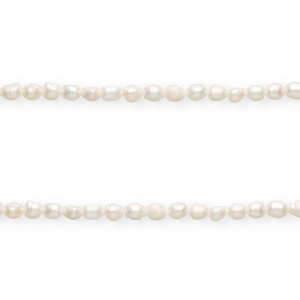 Perle di acqua dolce imperfette chicco di riso 7x5mm bianco naturale