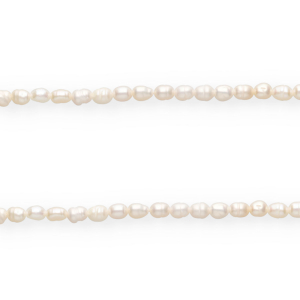 Perle di acqua dolce imperfette pepita  6x4mm bianco naturale