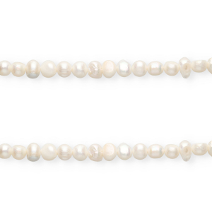 Perle di acqua dolce imperfette pepita rotonde 8-9mm bianco naturale