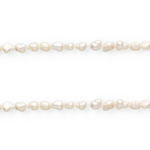 Perle di acqua dolce imperfette pepita ovale 8x5-6mm bianco naturale