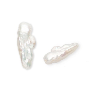 Perle di acqua dolce imperfette di alta lucentezza irregolare bianco naturale
