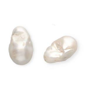 Perle di acqua dolce imperfette irregolare bianco naturale