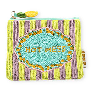 BY31&reg; Pochette "HOT MESS" blu turchese-giallo lime-lilla-arancione