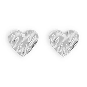 Componenti in acciaio inossidabile orecchini cuore con anellino argento