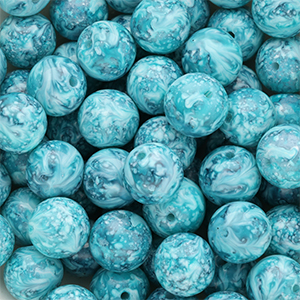 Perline di vetro 12mm blu multicolore