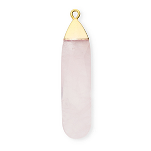 Ciondoli in pietra naturale Quarzo goccia rosa chiaro