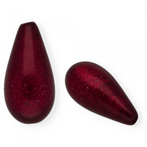 Perline Super Polaris Elements goccia lucida vino rosso bacca