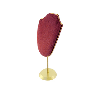 Espositore per bigiotteria busto per collane rosso bordeaux-oro
