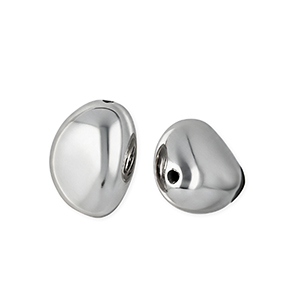 Perline in acrilico ovale argento
