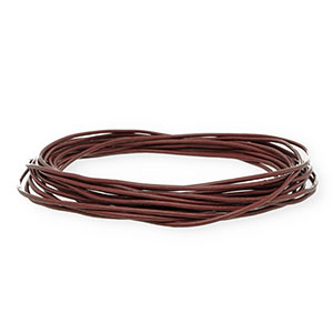 Pelle 1,5mm tubolare marrone scuro