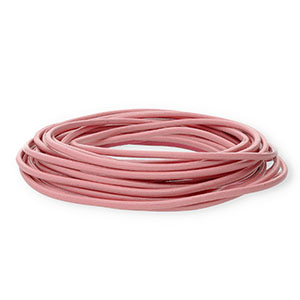 Pelle 3mm tubolare rosa chiaro
