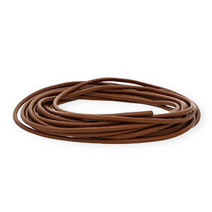 Pelle 3mm tubolare marrone scuro