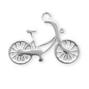 Ciondoli in acciaio inossidabile bicicletta argento