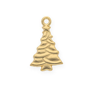 Ciondoli in acciaio inossidabile albero di Natale oro