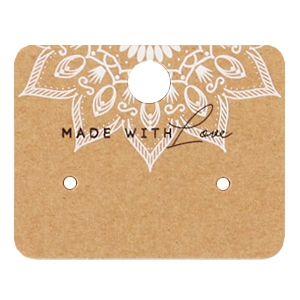 Espositori bigiotteria in cartoncino 'made with love' mandala marrone