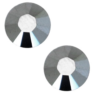 Swarovski Elements SS20 a fondo piatto (4,7 mm) nero jet hematite