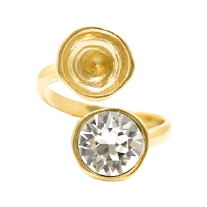 Componenti di metallo DQ anello con castoni per SS39 oro (privo di nichel)