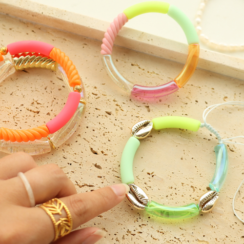 Idee creative con perline in acrilico a tubo opaco estate e rivestimento AB