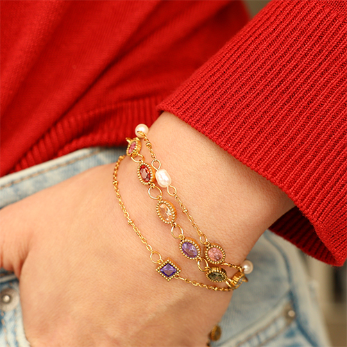 Mixa & abbina ciondoli e distanziatori in acciaio inox con zirconi