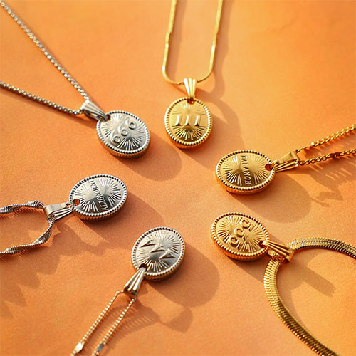 Crea gioielli unici con ciondoli in acciaio inossidabile con numeri d'angelo