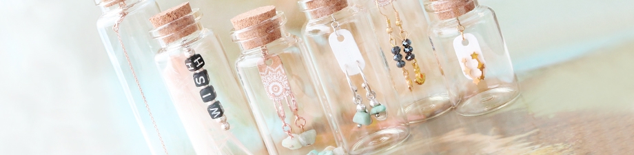 Bottiglietta dei desideri con tappo in sughero