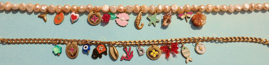 Bellissimi ciondoli in acciaio inossidabile con smalto